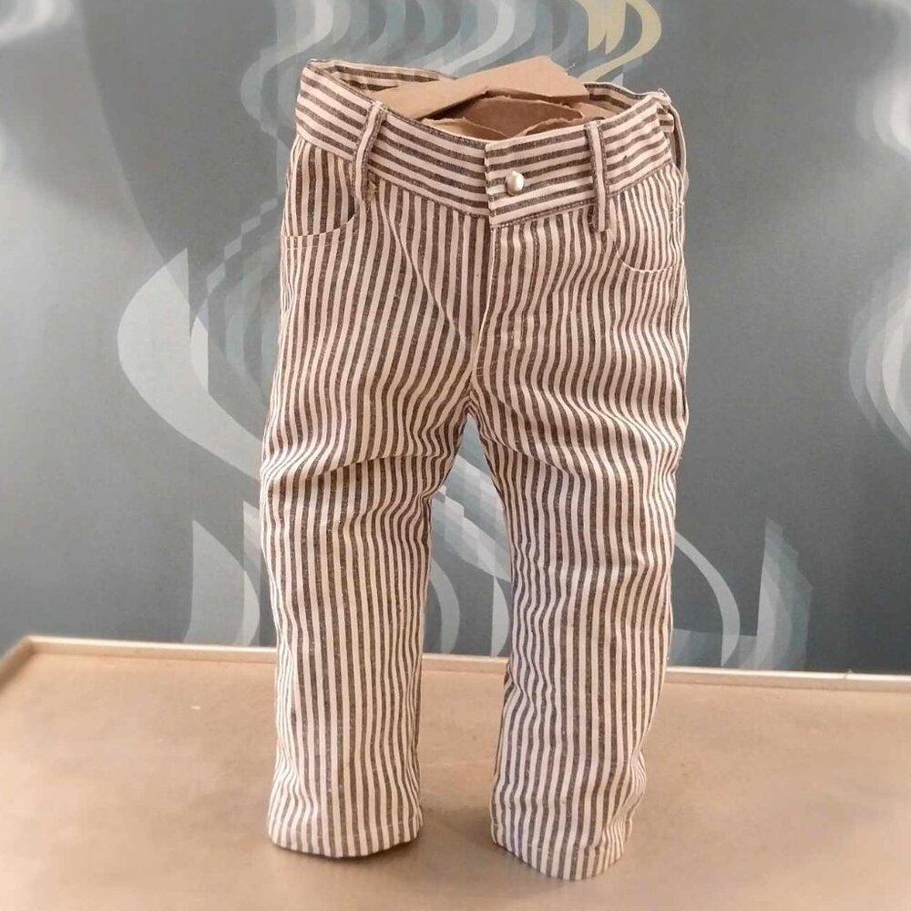 Little Esop Blue Cream Pants 100% Organic Cotton